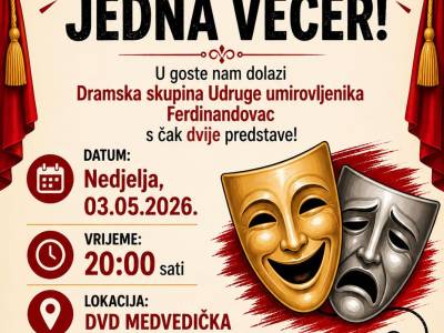 DVIJE PREDSTAVE JEDNA VEČER U NOVOM VIRJU