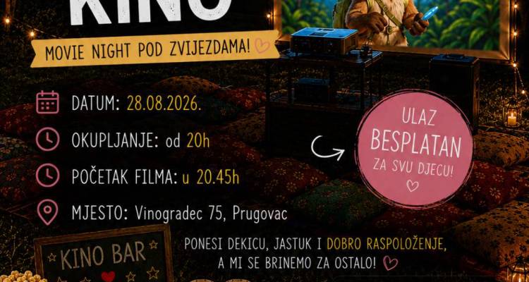 Mini dječje kino - Movie night pod zvijezdama!