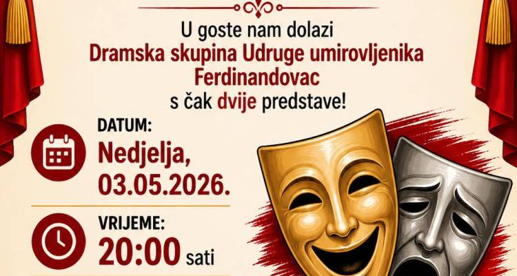 DVIJE PREDSTAVE JEDNA VEČER U NOVOM VIRJU