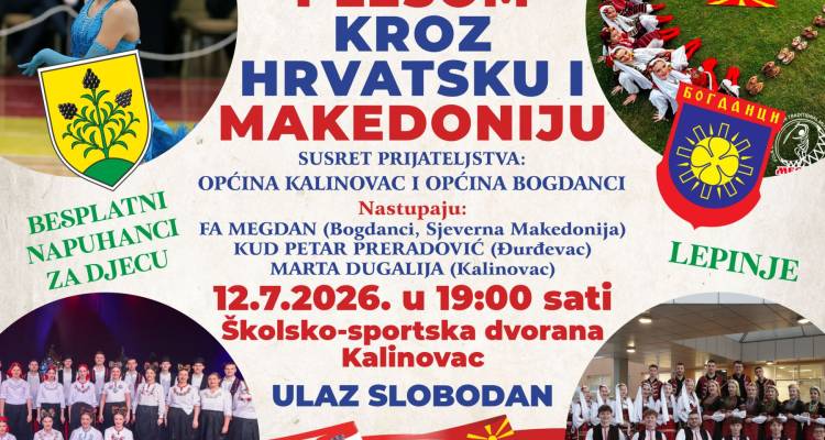 Pjesmom i plesom kroz Hrvatsku i Makedoniju – susret prijateljstva u Kalinovcu